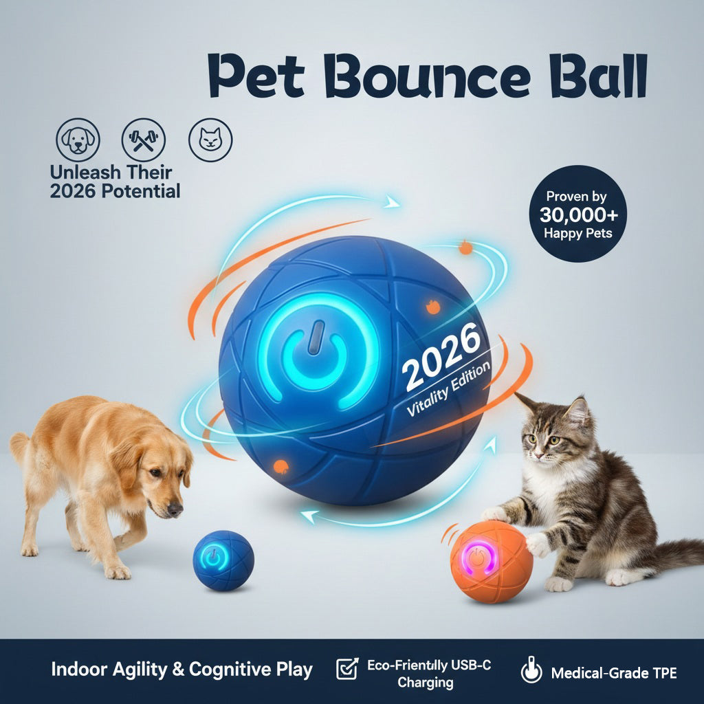 Unleash their 2026 vitality- Pet Bounce Ball for Cats🐱& Dogs🐶